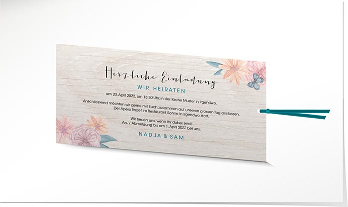 Hochzeitseinladung 757 Hochzeitskarte