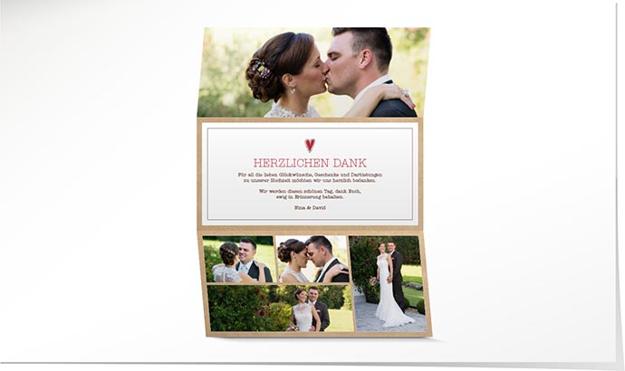 Dankeskarte Hochzeit 758 Dankeskarte Hochzeit