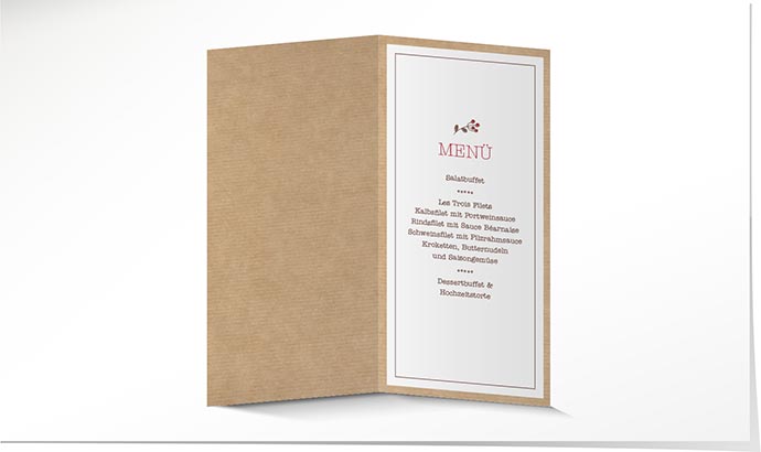 Menükarte Hochzeit 758 Menükarte Hochzeit