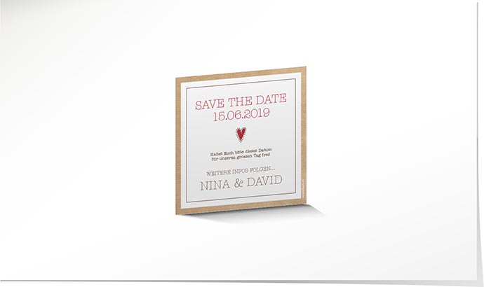 Save the Date Magnetkarte 758 Save the Date Magnetkarte