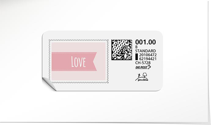 B-Post-Briefmarke 762 rosa