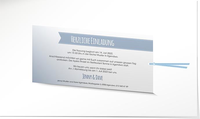 Hochzeitseinladung 762 Hochzeitskarte