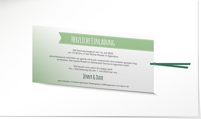 Hochzeitseinladung 762 Hochzeitskarte
