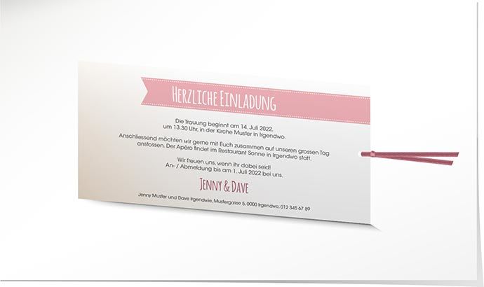 Hochzeitseinladung 762 Hochzeitskarte