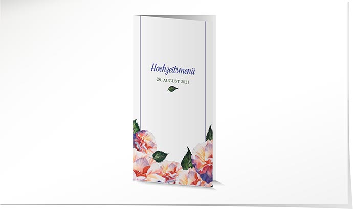 Menükarte Hochzeit 765 Menükarte Hochzeit