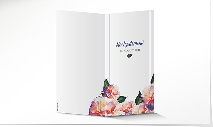 Menükarte Hochzeit 765 Menükarte Hochzeit