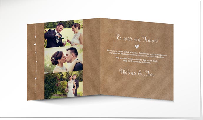 Dankeskarte Hochzeit 767 Dankeskarte Hochzeit