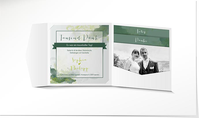 Dankeskarte Hochzeit 769 Dankeskarte Hochzeit