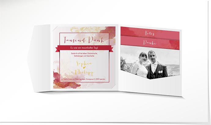 Dankeskarte Hochzeit 769 Dankeskarte Hochzeit
