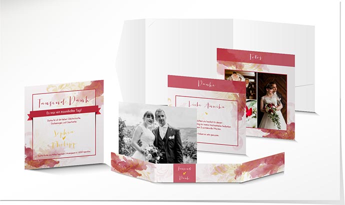 Dankeskarte Hochzeit 769 Dankeskarte Hochzeit
