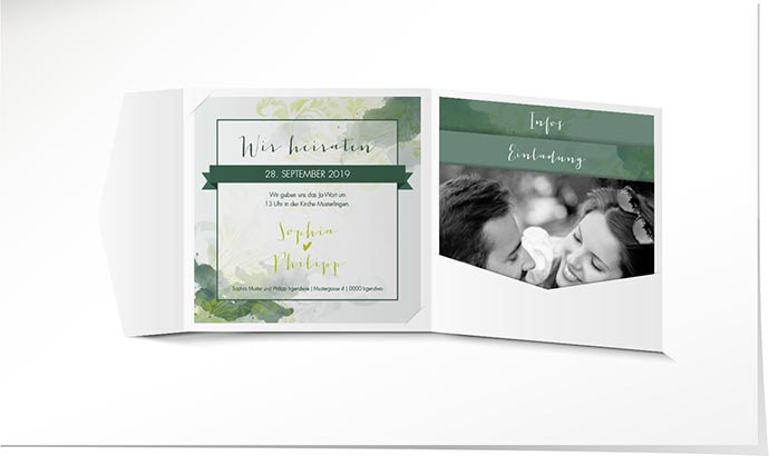 Hochzeitseinladung 769 Hochzeitskarte