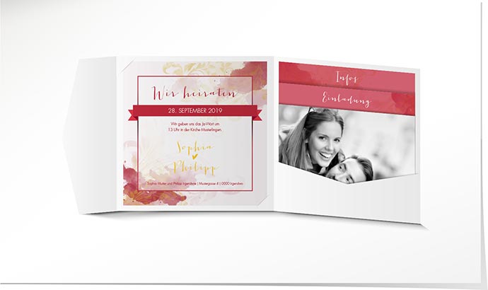 Hochzeitseinladung 769 Hochzeitskarte