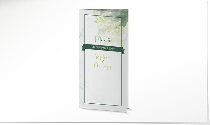 Menükarte Hochzeit 769 Menükarte Hochzeit