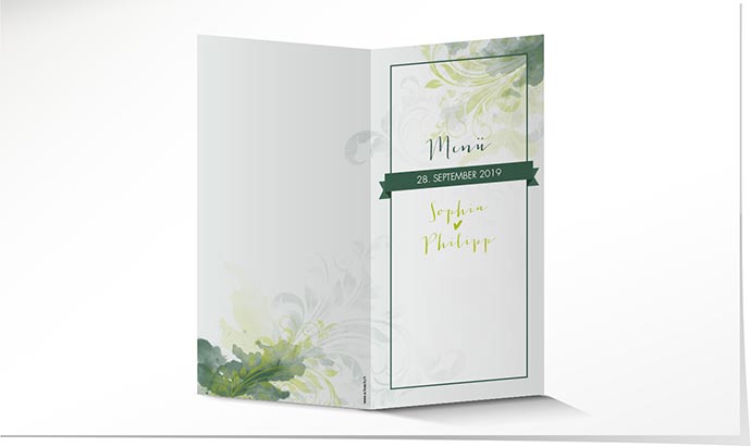 Menükarte Hochzeit 769 Menükarte Hochzeit