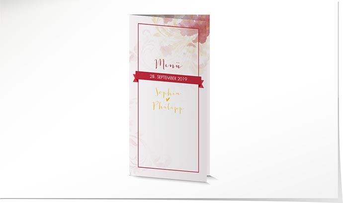 Menükarte Hochzeit 769 Menükarte Hochzeit