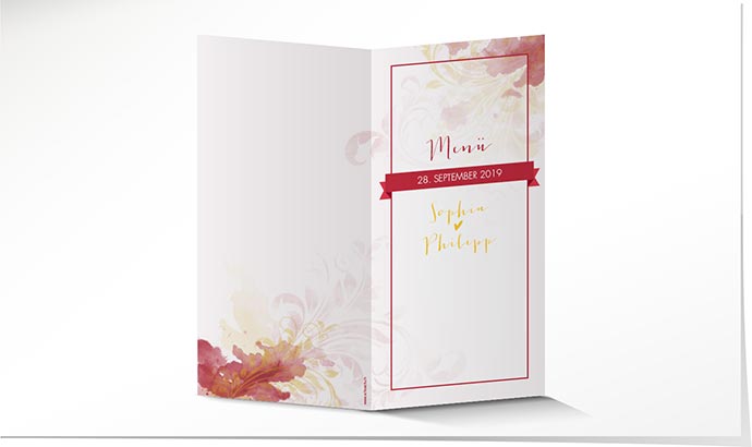 Menükarte Hochzeit 769 Menükarte Hochzeit