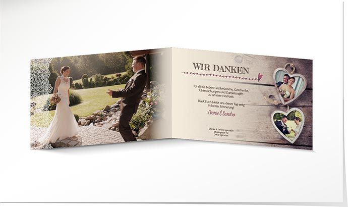 Dankeskarte Hochzeit 770 Dankeskarte Hochzeit