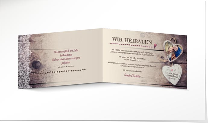 Hochzeitseinladung 770 Hochzeitskarte