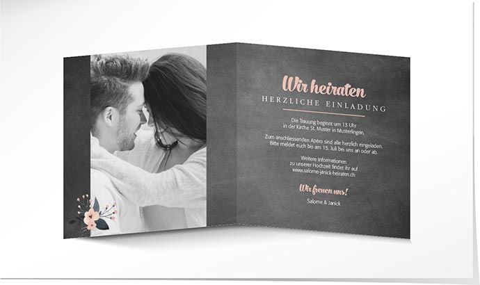 Hochzeitseinladung 773 Hochzeitskarte