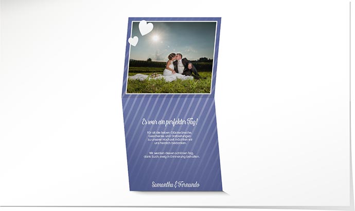 Dankeskarte Hochzeit 775 Dankeskarte Hochzeit