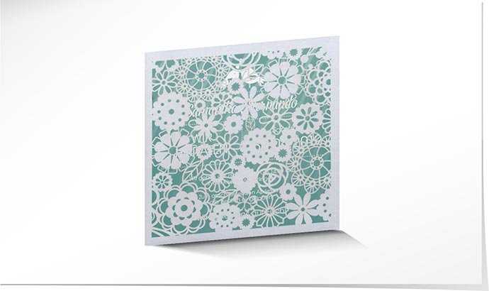 Hochzeitseinladung Lasercut 775 Hochzeitskarte