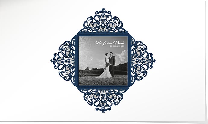 Dankeskarte Hochzeit Lasercut 786 Dankeskarte Hochzeit