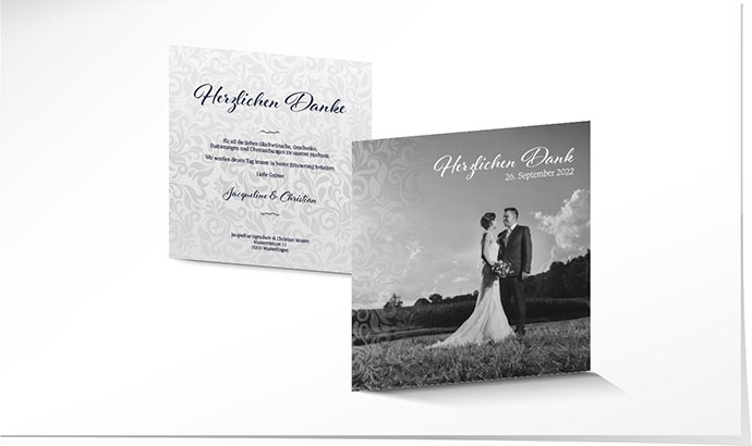 Dankeskarte Hochzeit Lasercut 786 Dankeskarte Hochzeit
