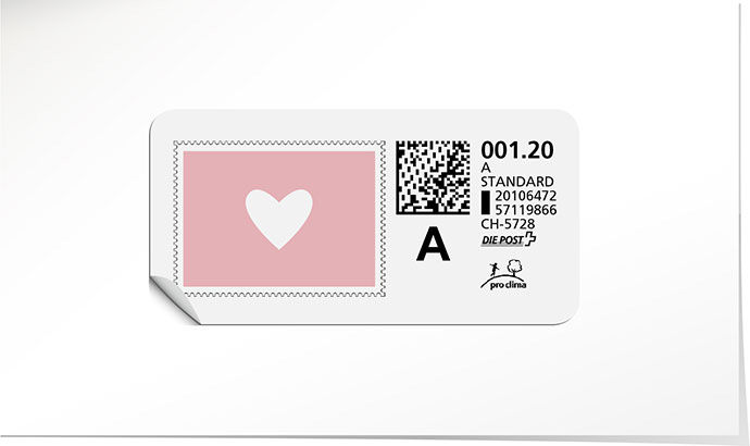 A-Post-Briefmarke 806 quarzrosa