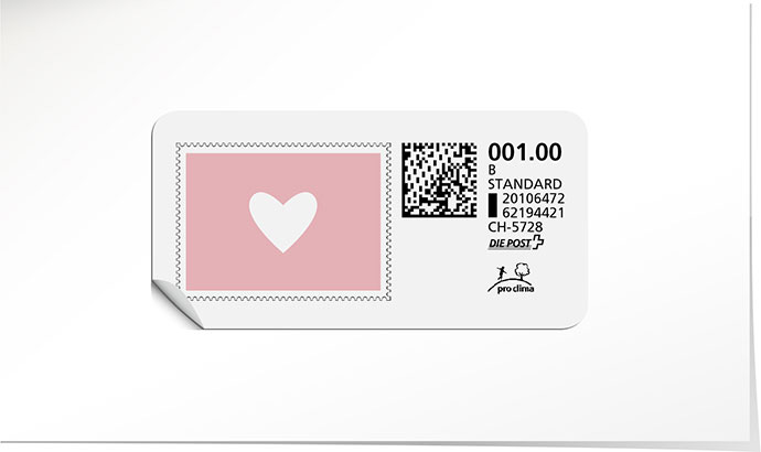 B-Post-Briefmarke 806 quarzrosa