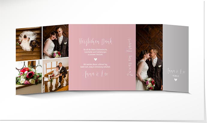 Dankeskarte Hochzeit 806 Dankeskarte Hochzeit