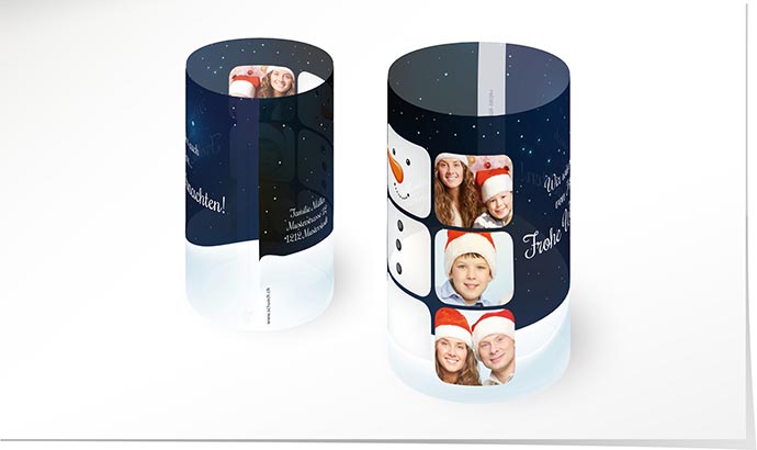 Weihnachtskarte Windlicht 812 