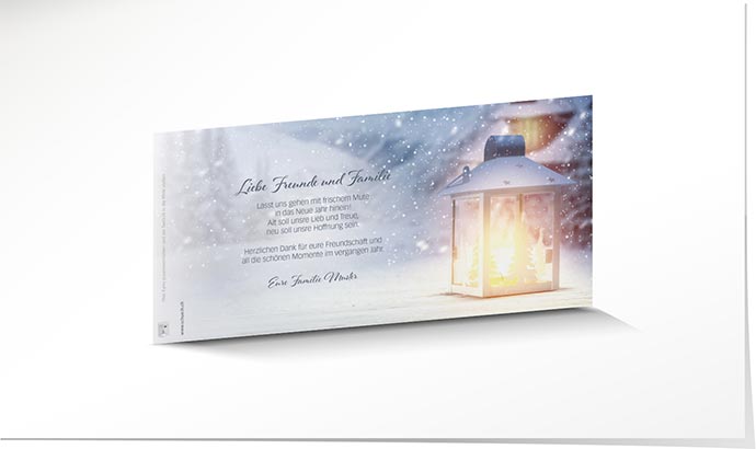 Weihnachtskarte Windlicht 816 