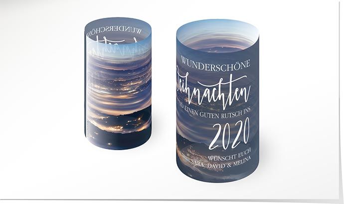 Weihnachtskarte Windlicht 817 