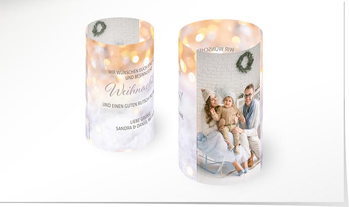 Weihnachtskarte Windlicht 818 