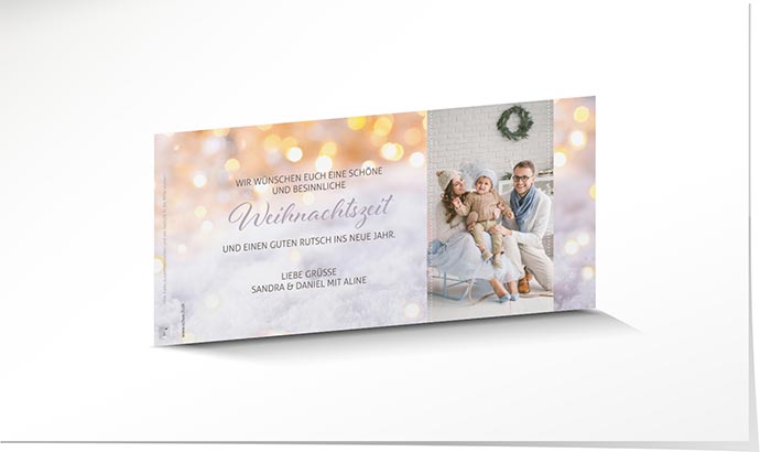 Weihnachtskarte Windlicht 818 