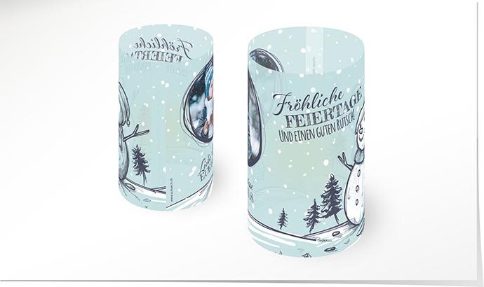 Weihnachtskarte Windlicht 828 