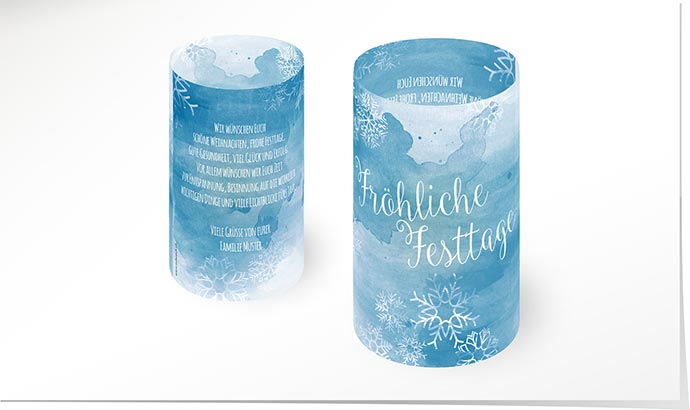 Weihnachtskarte Windlicht 830 