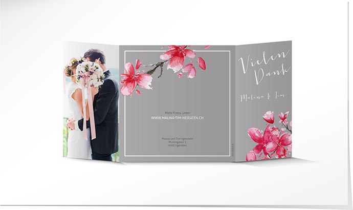 Dankeskarte Hochzeit 848 Dankeskarte Hochzeit