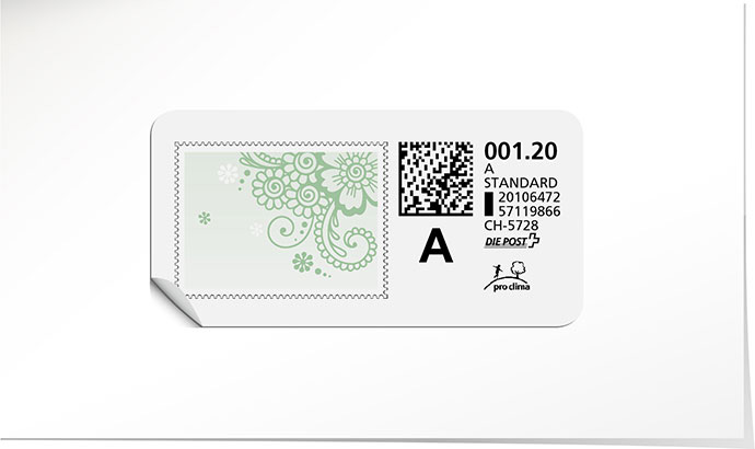 A-Post-Briefmarke 857 amande