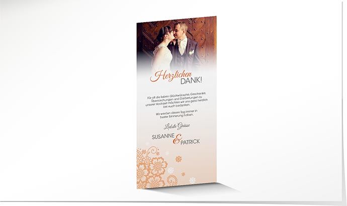 Dankeskarte Hochzeit 857 Dankeskarte Hochzeit