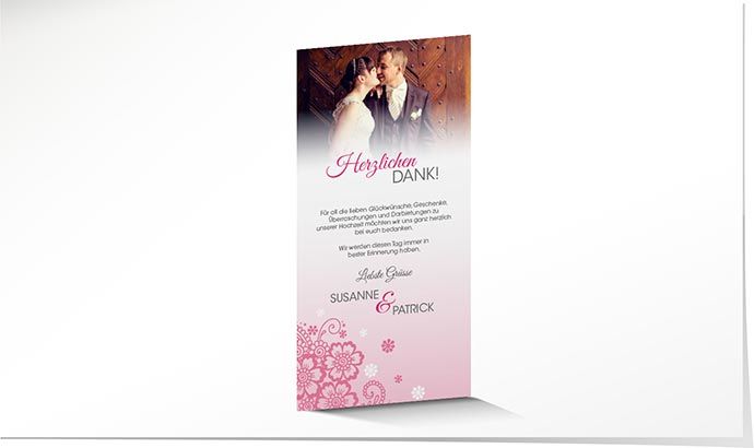 Dankeskarte Hochzeit 857 Dankeskarte Hochzeit