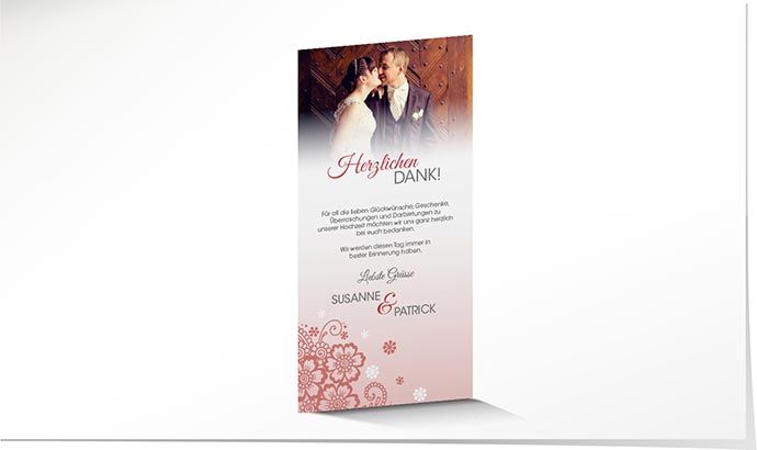 Dankeskarte Hochzeit 857 Dankeskarte Hochzeit