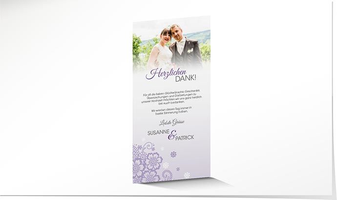 Dankeskarte Hochzeit 857 Dankeskarte Hochzeit