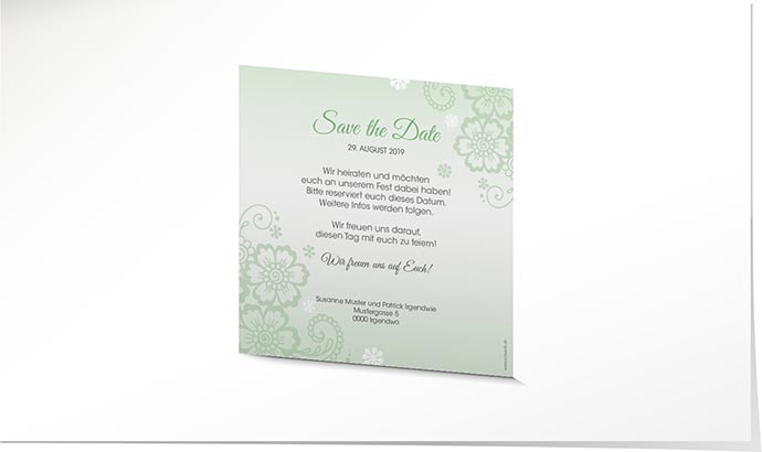 Save the Date Karte 857 Save the Date Hochzeit
