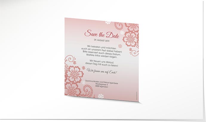 Save the Date Karte 857 Save the Date Hochzeit