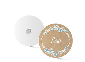 Namensschild Lasercut Kreis 862 Namensschild Hochzeit
