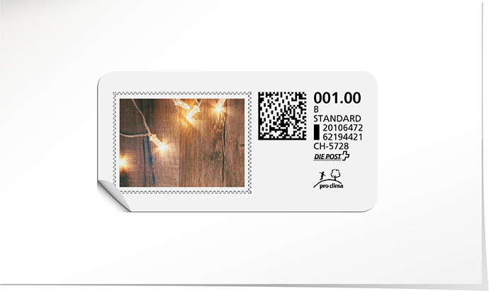 B-Post-Briefmarke 864 mit Holz-Optik