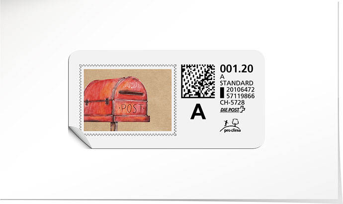 A-Post-Briefmarke 865 korallenrot