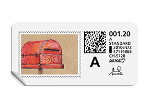 A-Post-Briefmarke 865 korallenrot