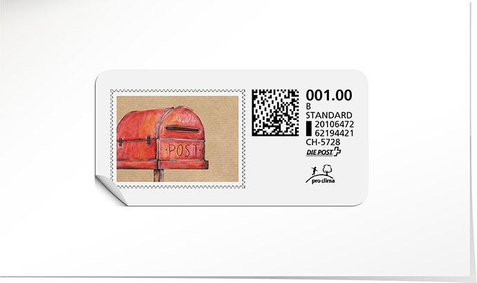 B-Post-Briefmarke 865 korallenrot